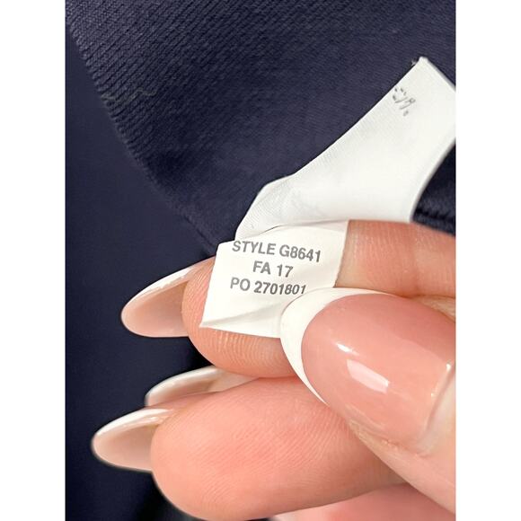 J.Crew Women's Navy Wool Blazer Jacket 6 Super 120's Tailored Italian Schoolboy - Picture 7 of 8